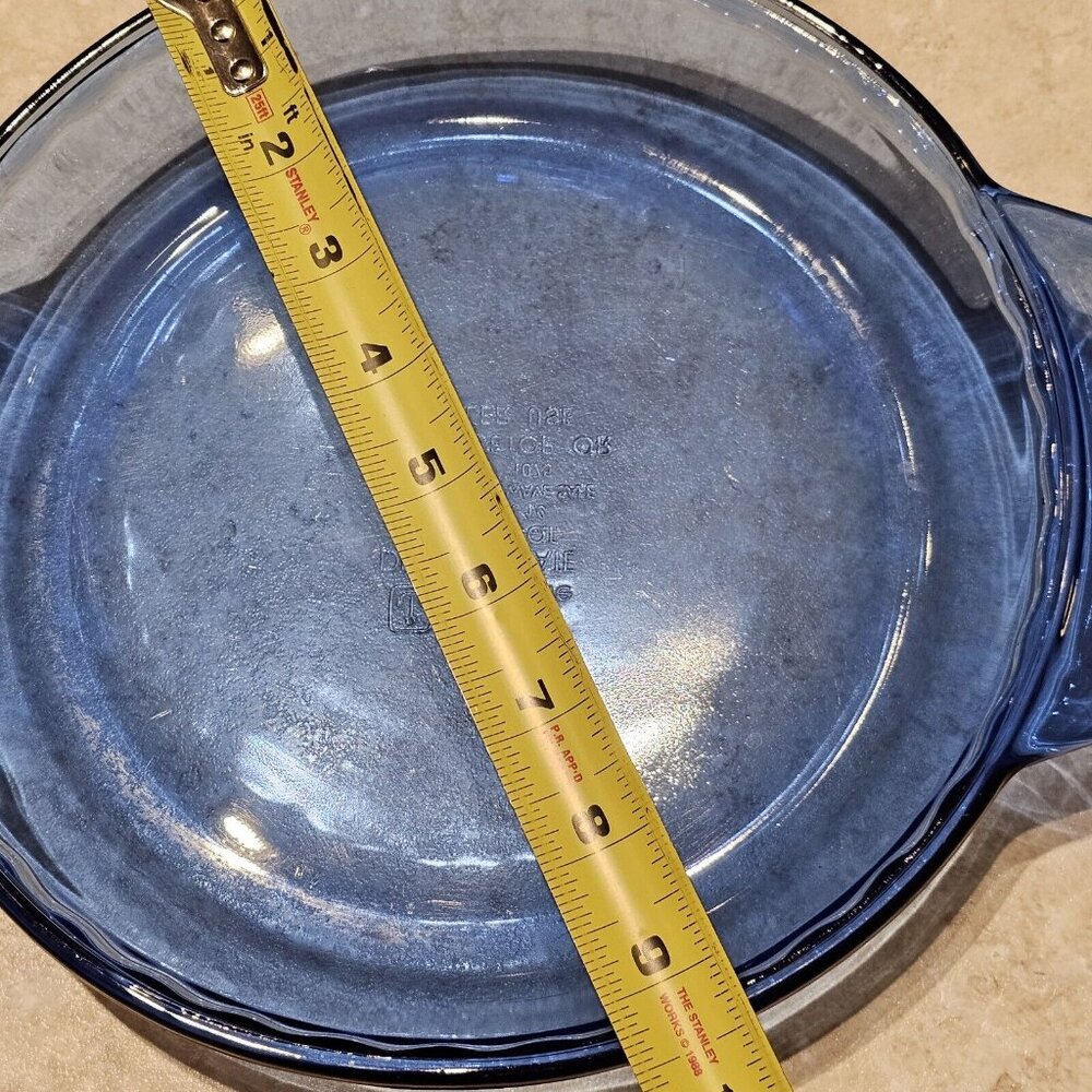 Anchor Hocking Cobalt Blue Pie Plate 9" cobalt Presence bakeware dish 1qt - Picture 6 of 12